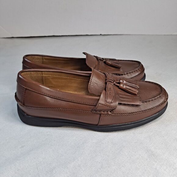 Dockers Sinclair Kiltie Dress Loafers Men\'s Size 8M Brown Leather Double Tassel main image 6